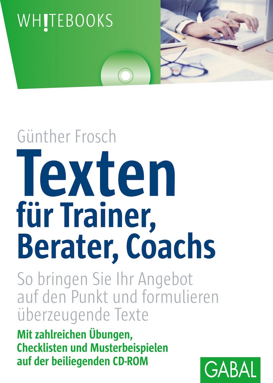 Genre Ratgeber - Buchcover „Texten für Trainer, Berater, Coachs